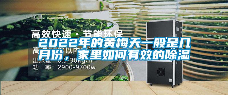 2022年的黃梅天一般是幾月份，家里如何有效的除濕