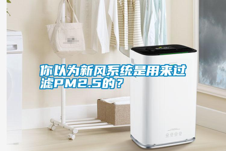 你以為新風(fēng)系統(tǒng)是用來過濾PM2.5的？