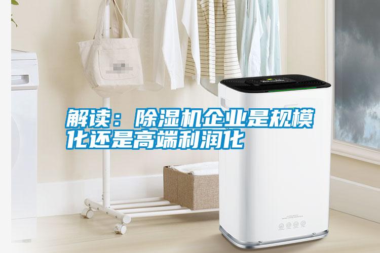 解讀：除濕機(jī)企業(yè)是規(guī)?；€是高端利潤化