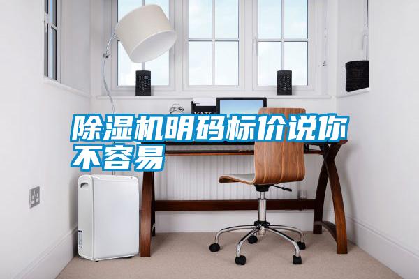 除濕機明碼標(biāo)價說你不容易