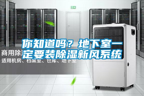 你知道嗎？地下室一定要裝除濕新風系統(tǒng)
