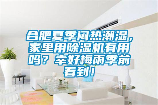 合肥夏季悶熱潮濕，家里用除濕機(jī)有用嗎？幸好梅雨季前看到！