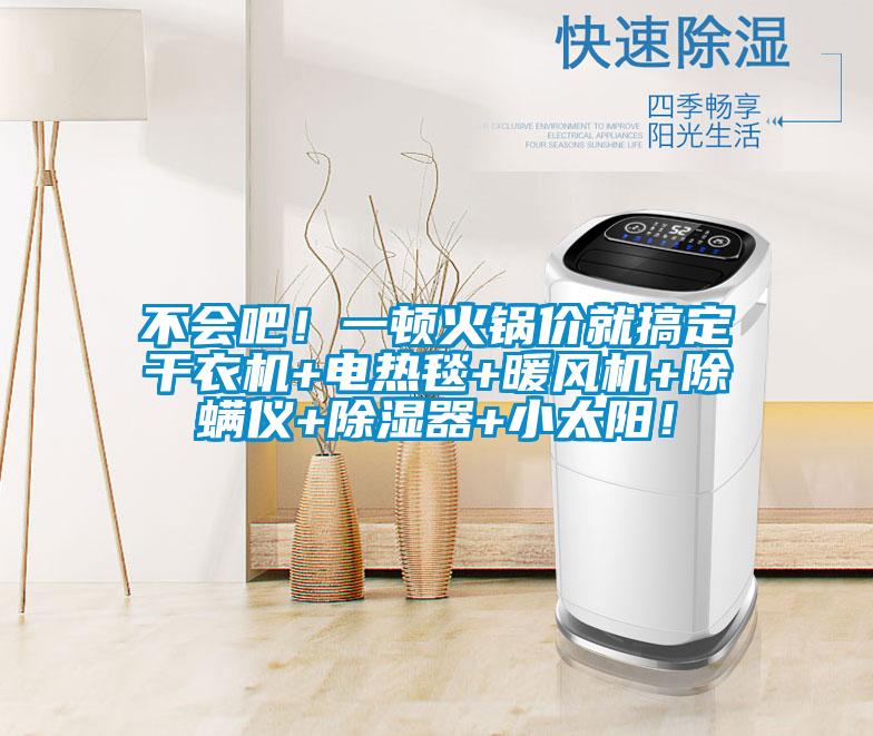 不會吧！一頓火鍋價就搞定干衣機+電熱毯+暖風機+除螨儀+除濕器+小太陽！