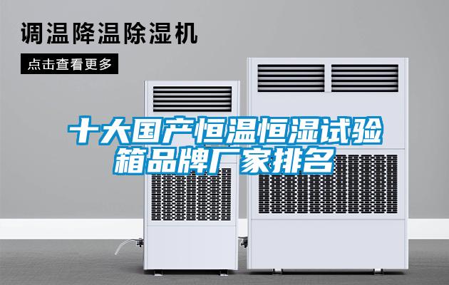 十大國產(chǎn)恒溫恒濕試驗(yàn)箱品牌廠家排名
