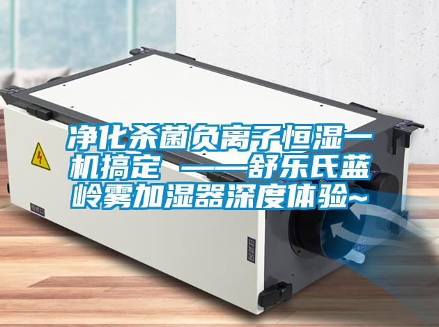 凈化殺菌負(fù)離子恒濕一機(jī)搞定 ——舒樂氏藍(lán)嶺霧加濕器深度體驗(yàn)~