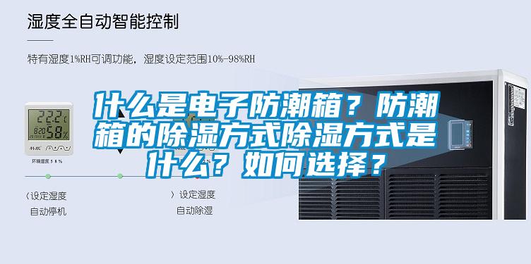 什么是電子防潮箱？防潮箱的除濕方式除濕方式是什么？如何選擇？