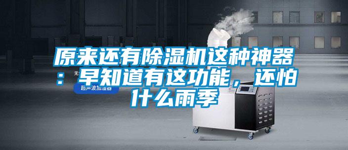 原來還有除濕機(jī)這種神器：早知道有這功能，還怕什么雨季