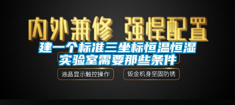 建一個(gè)標(biāo)準(zhǔn)三坐標(biāo)恒溫恒濕實(shí)驗(yàn)室需要那些條件