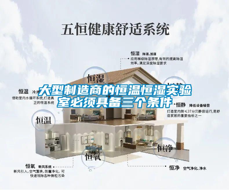 大型制造商的恒溫恒濕實驗室必須具備三個條件