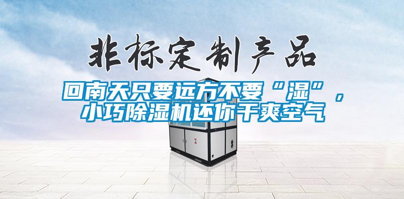 回南天只要遠(yuǎn)方不要“濕”，小巧除濕機(jī)還你干爽空氣