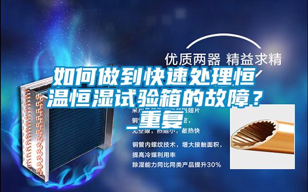 如何做到快速處理恒溫恒濕試驗箱的故障？_重復(fù)