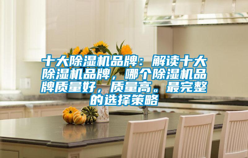 十大除濕機(jī)品牌：解讀十大除濕機(jī)品牌，哪個(gè)除濕機(jī)品牌質(zhì)量好，質(zhì)量高。最完整的選擇策略