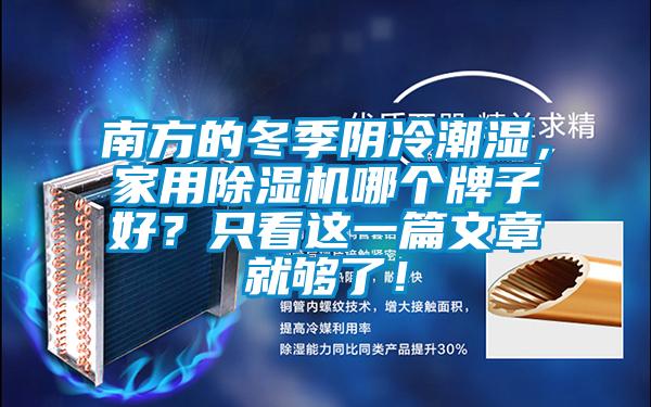 南方的冬季陰冷潮濕，家用除濕機哪個牌子好？只看這一篇文章就夠了！