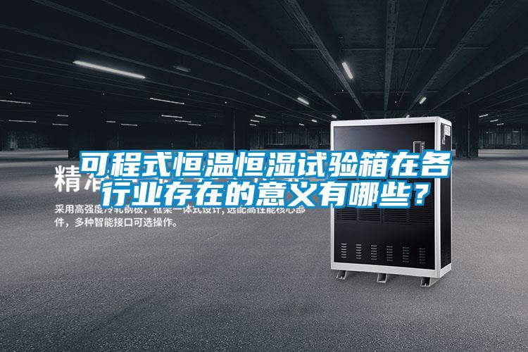 可程式恒溫恒濕試驗箱在各行業(yè)存在的意義有哪些？