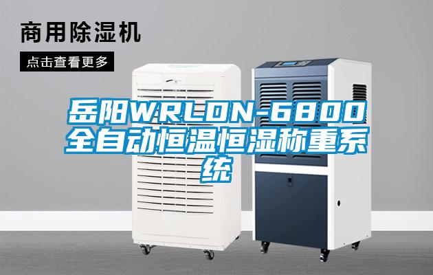 岳陽WRLDN-6800全自動恒溫恒濕稱重系統(tǒng)