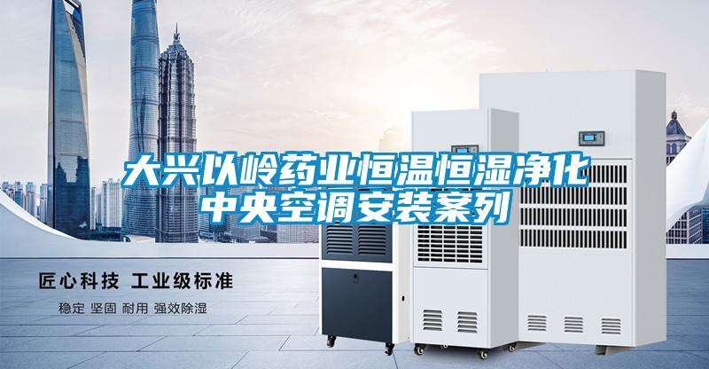 大興以嶺藥業(yè)恒溫恒濕凈化中央空調安裝案列