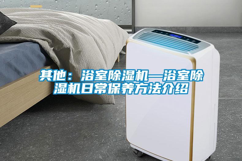 其他：浴室除濕機(jī)—浴室除濕機(jī)日常保養(yǎng)方法介紹