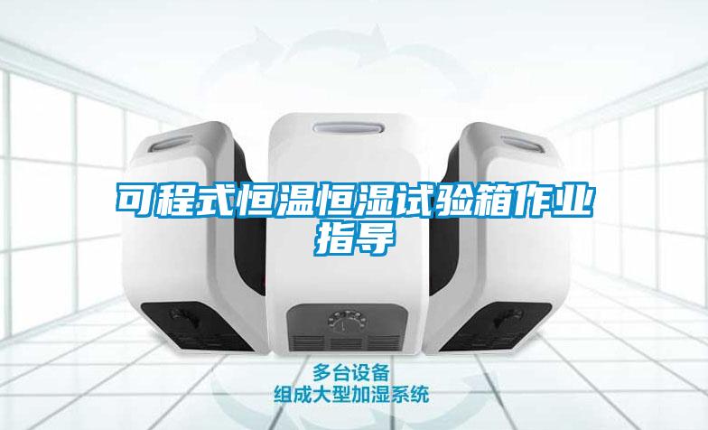 可程式恒溫恒濕試驗箱作業(yè)指導(dǎo)