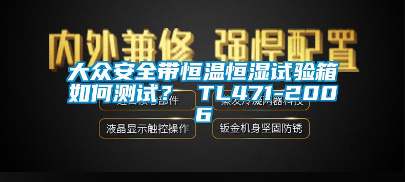 大眾安全帶恒溫恒濕試驗箱如何測試？ TL471-2006