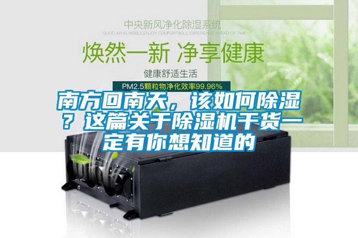 南方回南天，該如何除濕？這篇關(guān)于除濕機(jī)干貨一定有你想知道的