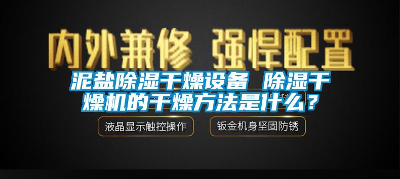 泥鹽除濕干燥設(shè)備 除濕干燥機(jī)的干燥方法是什么？