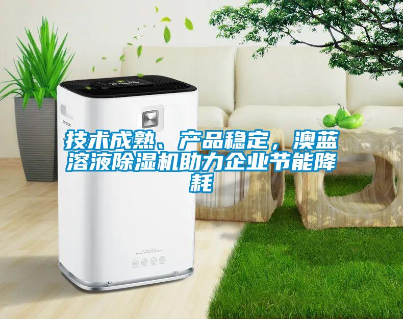 技術(shù)成熟、產(chǎn)品穩(wěn)定，澳藍(lán)溶液除濕機(jī)助力企業(yè)節(jié)能降耗