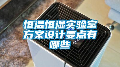 恒溫恒濕實(shí)驗(yàn)室方案設(shè)計(jì)要點(diǎn)有哪些