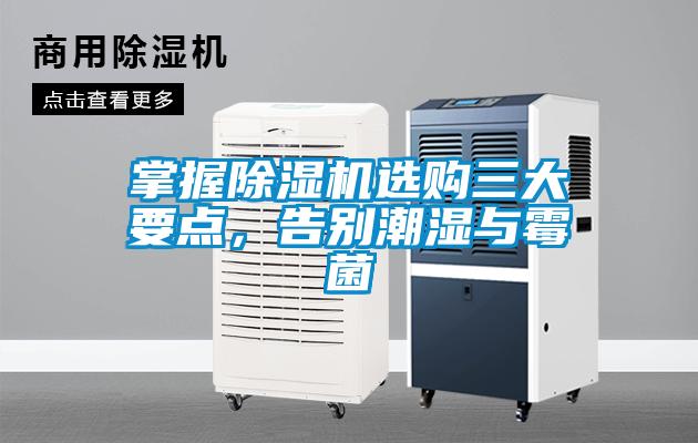 掌握除濕機選購三大要點，告別潮濕與霉菌
