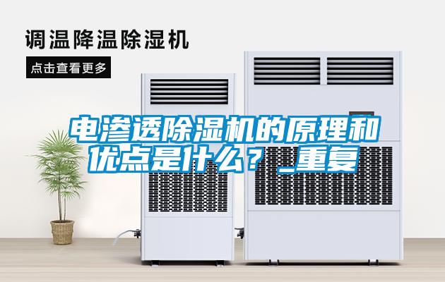 電滲透除濕機的原理和優(yōu)點是什么？_重復