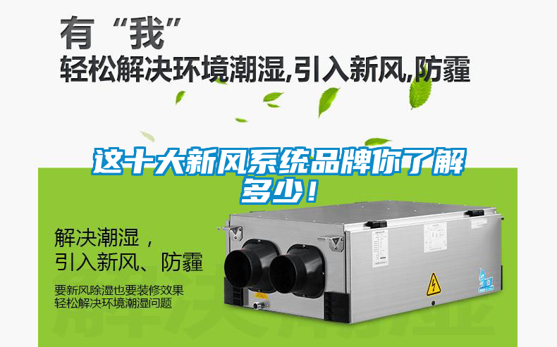 這十大新風系統(tǒng)品牌你了解多少！