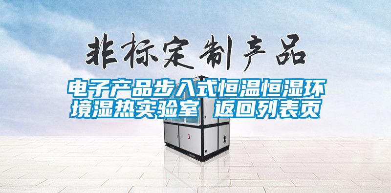 電子產品步入式恒溫恒濕環(huán)境濕熱實驗室 返回列表頁