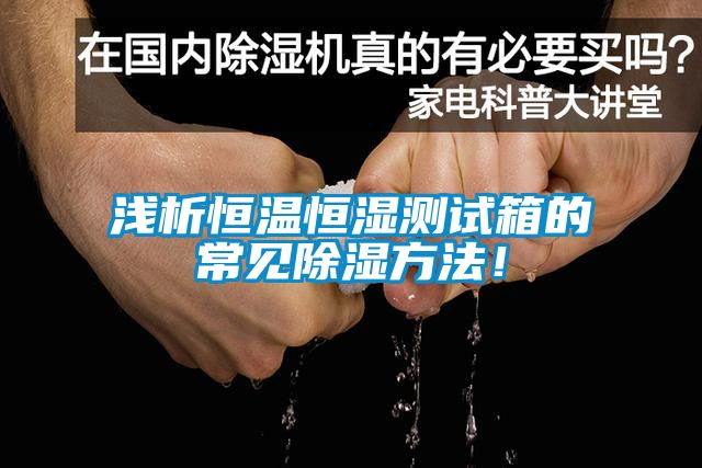 淺析恒溫恒濕測試箱的常見除濕方法！