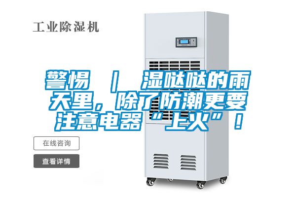 警惕 ｜ 濕噠噠的雨天里，除了防潮更要注意電器“上火”！