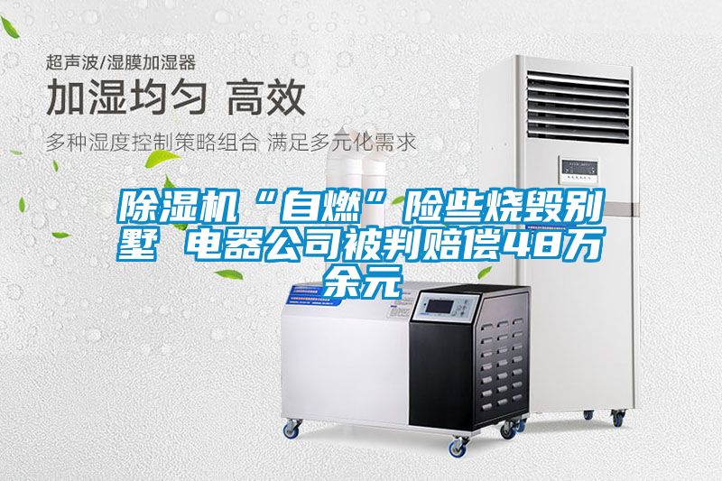 除濕機(jī)“自燃”險(xiǎn)些燒毀別墅 電器公司被判賠償48萬(wàn)余元
