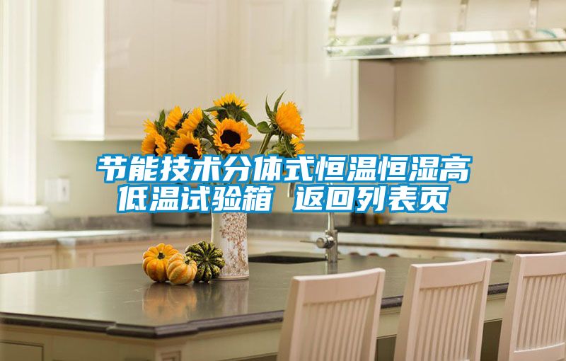 節(jié)能技術(shù)分體式恒溫恒濕高低溫試驗(yàn)箱 返回列表頁