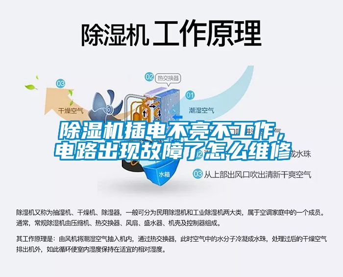 除濕機(jī)插電不亮不工作，電路出現(xiàn)故障了怎么維修