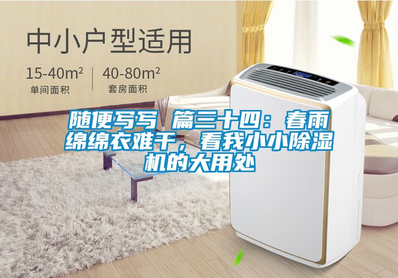 隨便寫寫 篇三十四：春雨綿綿衣難干，看我小小除濕機(jī)的大用處