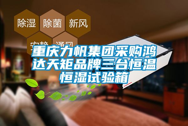 重慶力帆集團采購鴻達天矩品牌三臺恒溫恒濕試驗箱