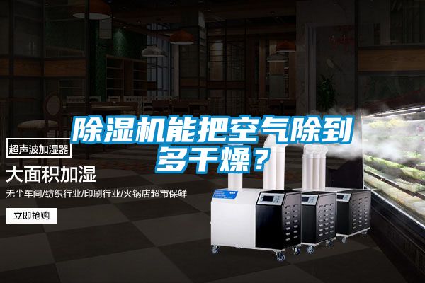 除濕機能把空氣除到多干燥？